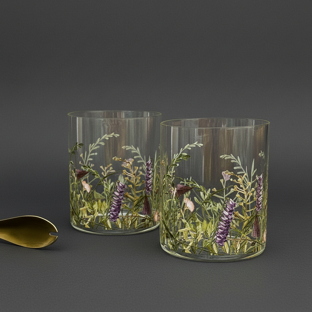 NEW Wildflower Old Fashioned Single Glass