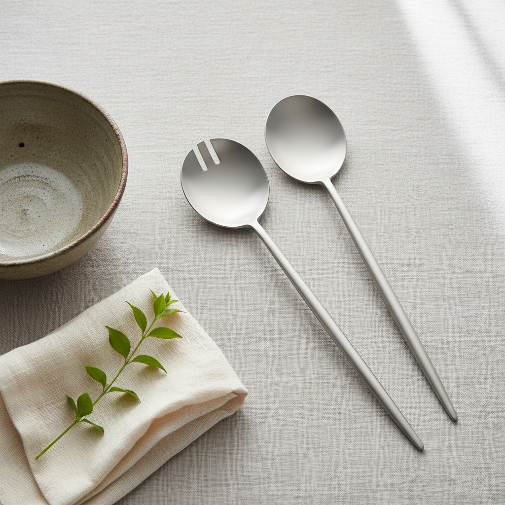 NEW Otto Salad Servers Brushed S/S  - Pre order for October