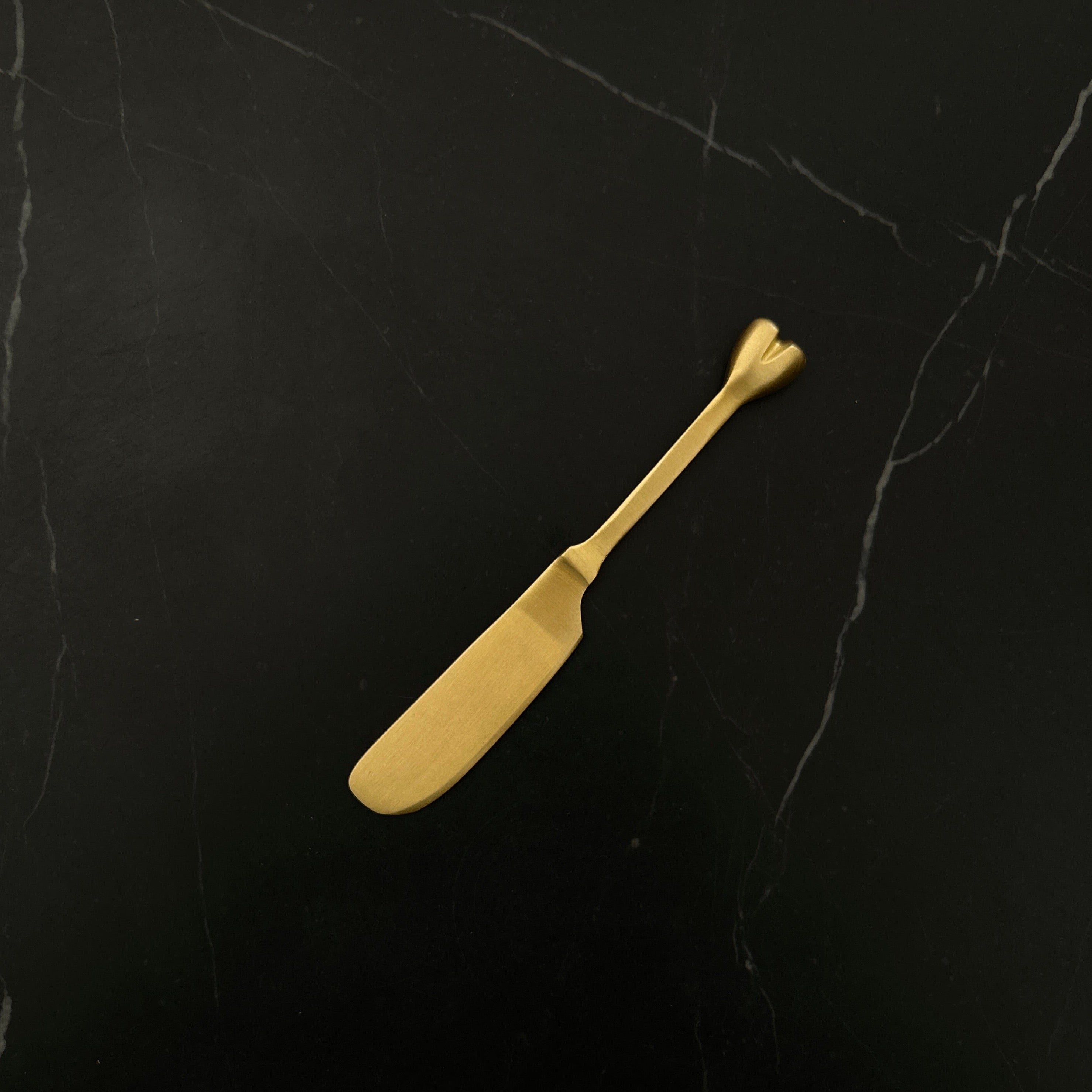 Heart Butter/Pate Knife- Brass